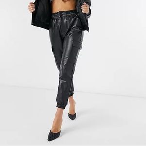 Abercrombie & Fitch faux leather jogger
